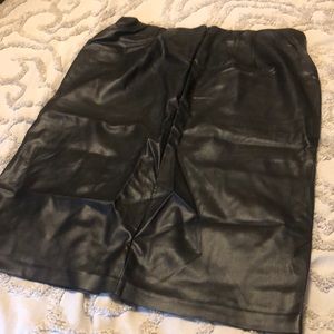 Faux leather skirt